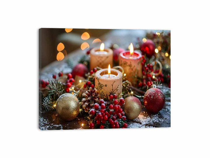 Christmas Candles Canvas Print