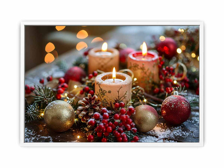 Christmas Candles Framed Print