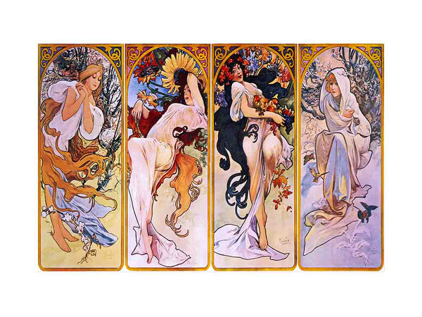 Four Seasons by Alfons Mucha, circa 1897