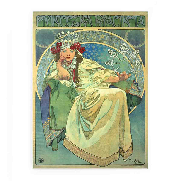 Princess Hyacinth, color lithograph by Alphonse Mucha, 1911
