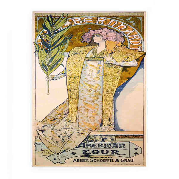 Flickr - …trialsanderrors - Sarah Bernhardt American tour, poster by Alfons Mucha, 1896