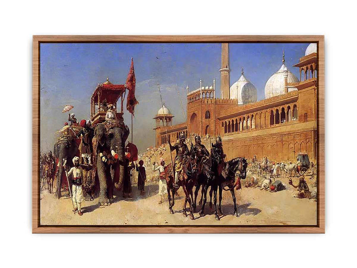 Great Mogul And His Court Returning From The Great Mosque At Delhi India  Poster