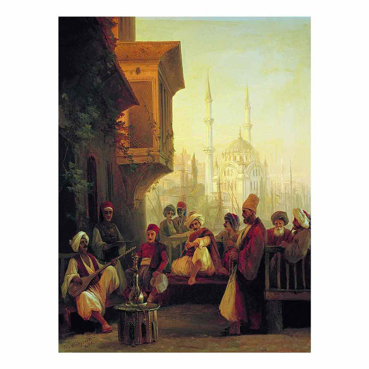 Coffee-house by the Ortaköy Mosque in Constantinople