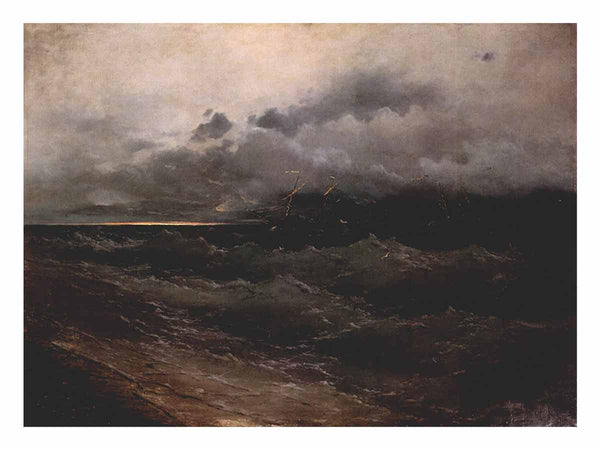 Ships on Stormy Sea, Sunrise