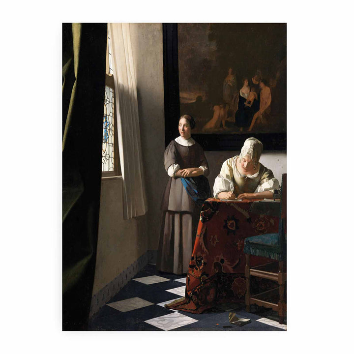 Woman Writing a Letter, with her Maid