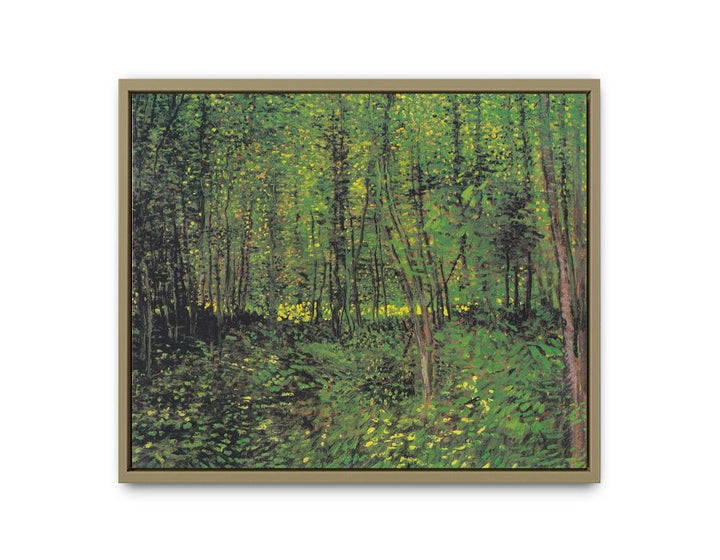 tree And Undergrowth By Van Gogh framed Print