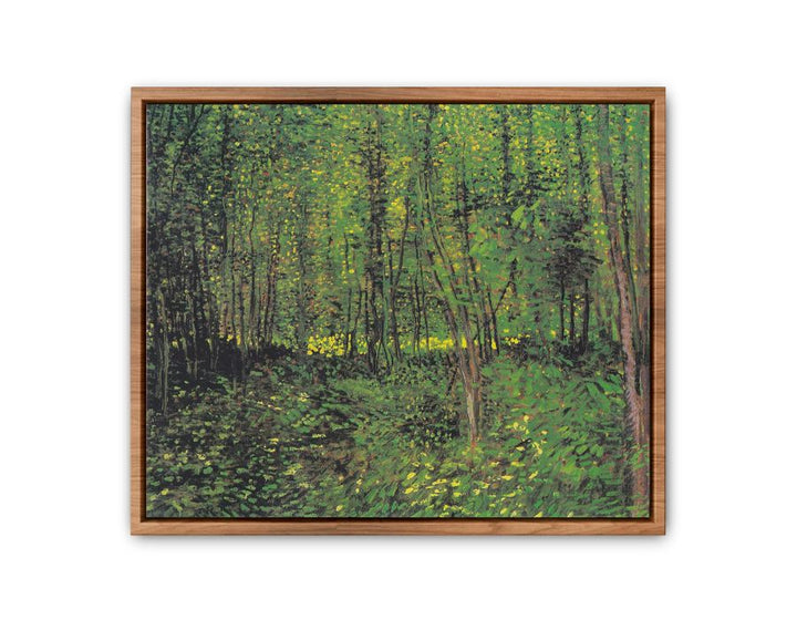 tree And Undergrowth By Van Gogh framed Print