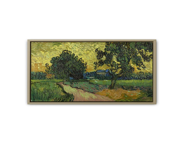 Landscape At Twilight By Van Gogh framed Print