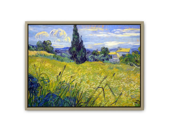 Green Field By Van Gogh framed Print