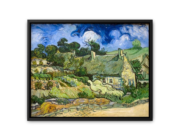 Thatched Cottages At Cordeville By Van Gogh  canvas Print