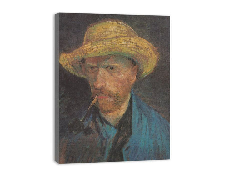 Self Portrait With Hat Painting of Van Gogh  canvas Print