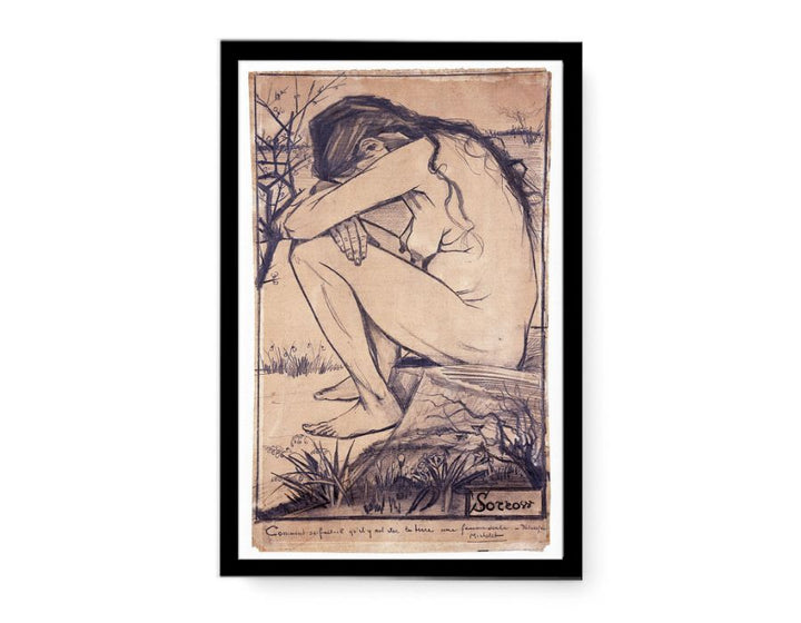 Sorrow Nude Painting by Van Gogh  canvas Print