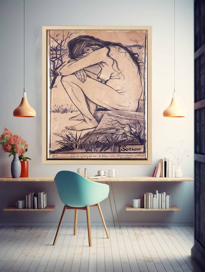 Sorrow Nude Painting by Van Gogh Art Print