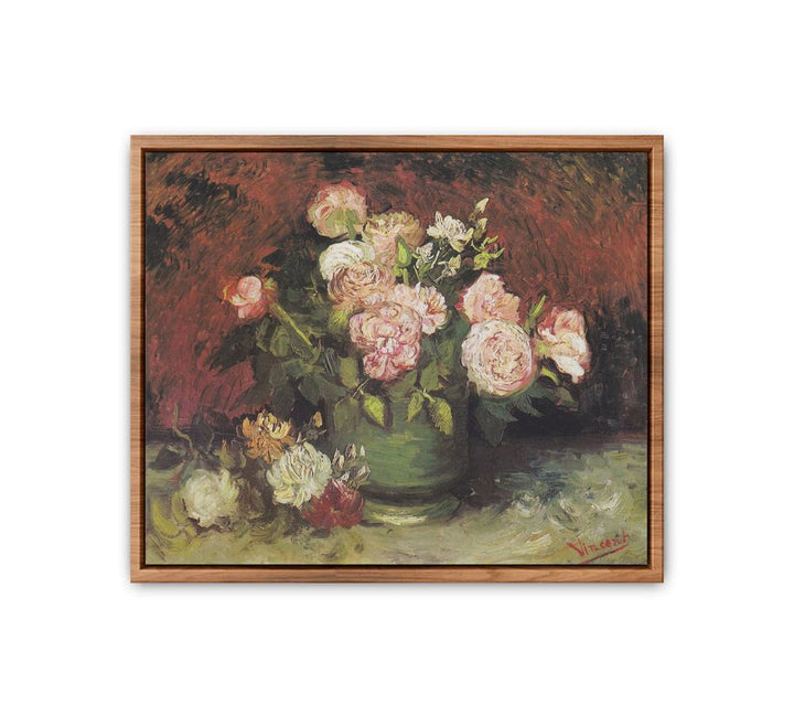 Bowl with Peonies and Roses  Painting