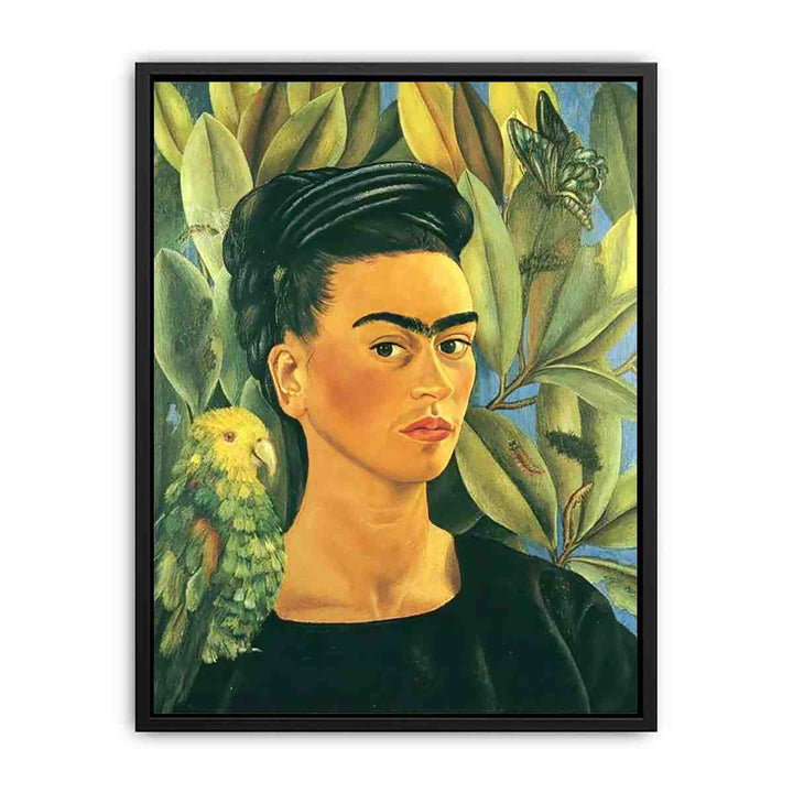 Self-Portrait with Bonito - Frida Kahlo  Painting