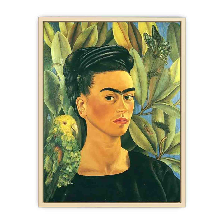 Self-Portrait with Bonito - Frida Kahlo  Art Print