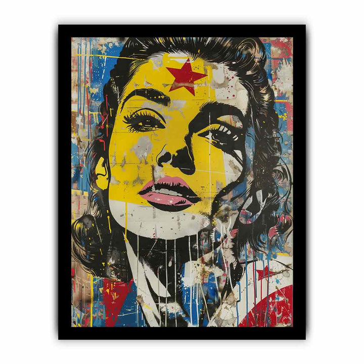 Pop Up Art Portrait framed Print