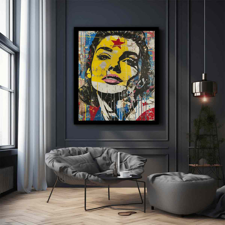 Pop Up Art Portrait Art Print