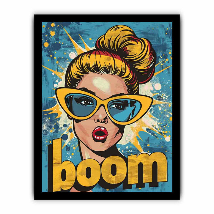 Boom Pop Art framed Print