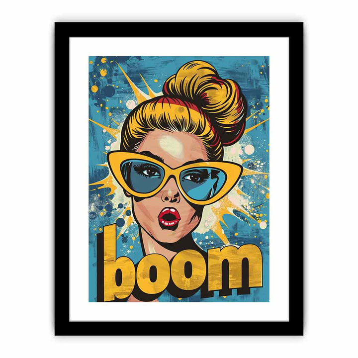 Boom Pop Art framed Print