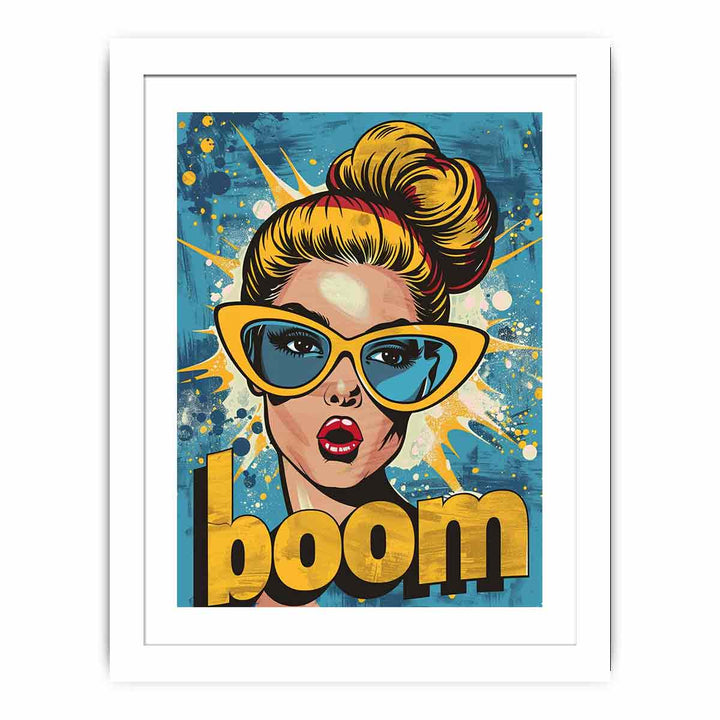 Boom Pop Art framed Print