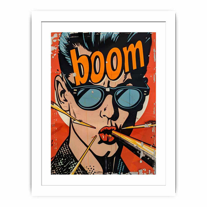 Boom Pop Art Poster framed Print