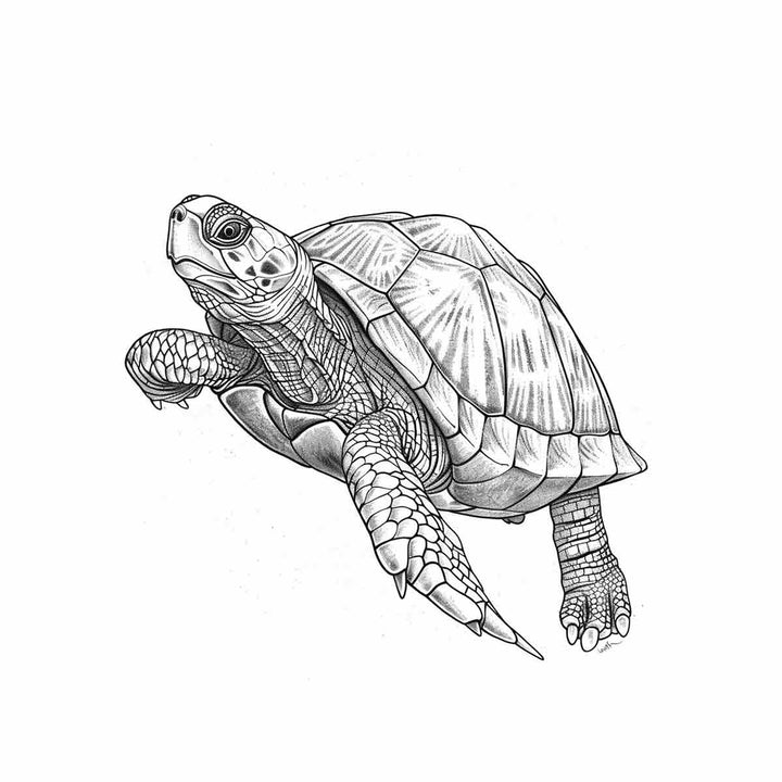 Color Me Turtle Art Print