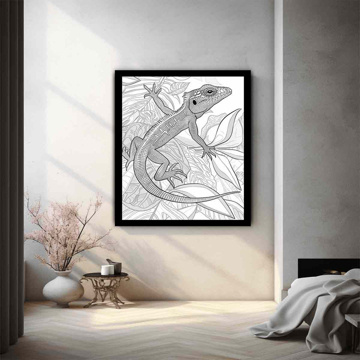 Color Me Lizard Art Print