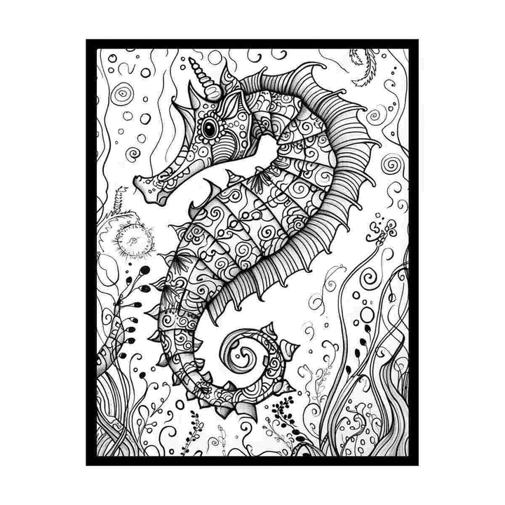 Color Me Sea Horse canvas Print