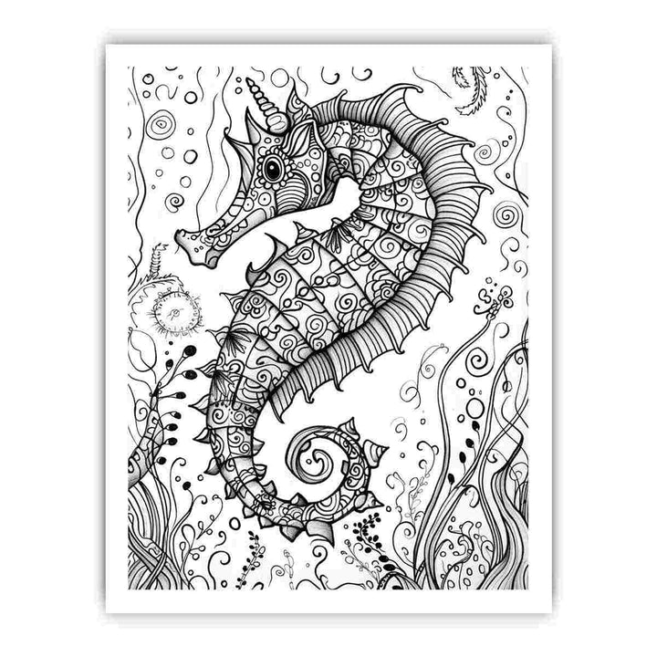 Color Me Sea Horse framed Print