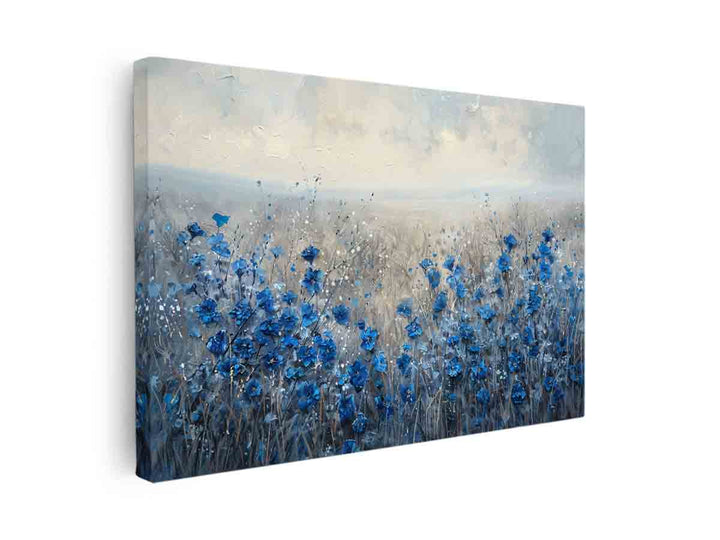 Blue Wild Flowers canvas Print