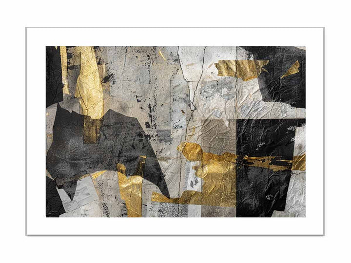 Gold Abstract Fine Art framed Print