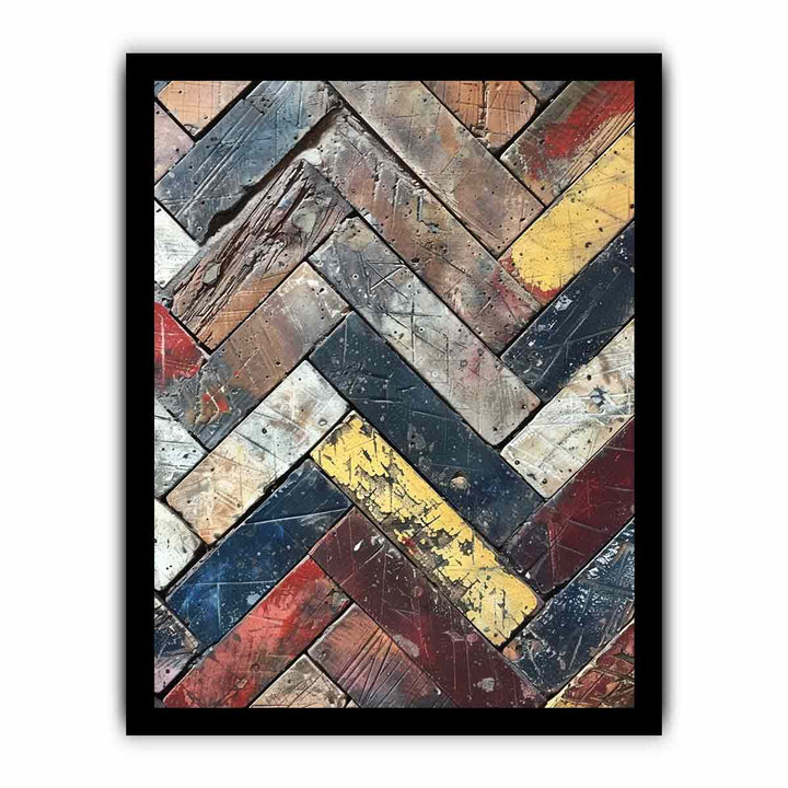 Seamless Herringbone Lllustration  framed Print