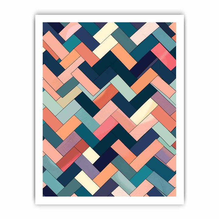 Seamless Herringbone framed Print