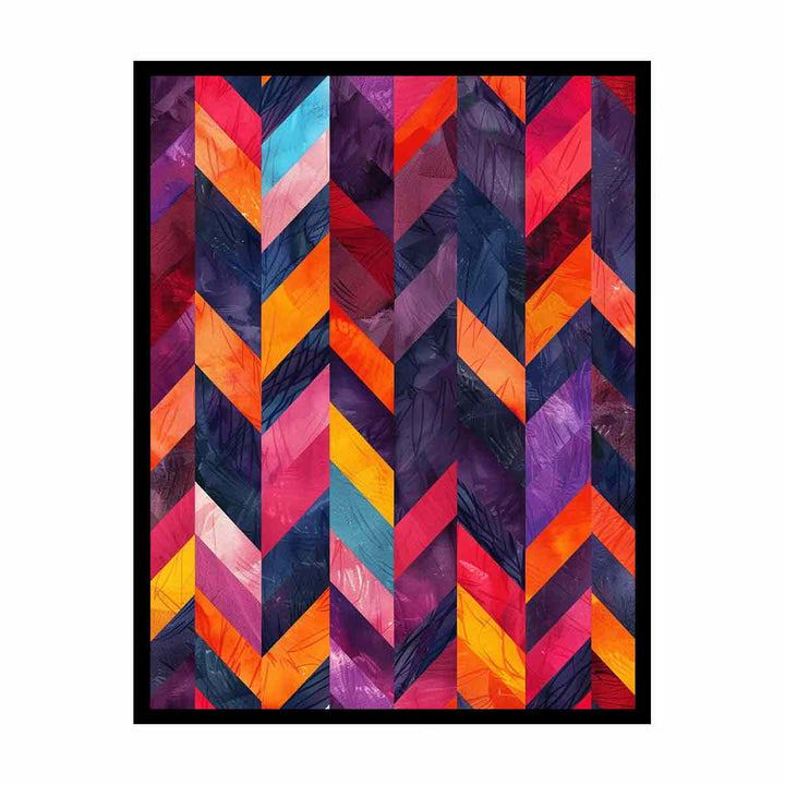 Seamless  Lllustration Herringbone canvas Print