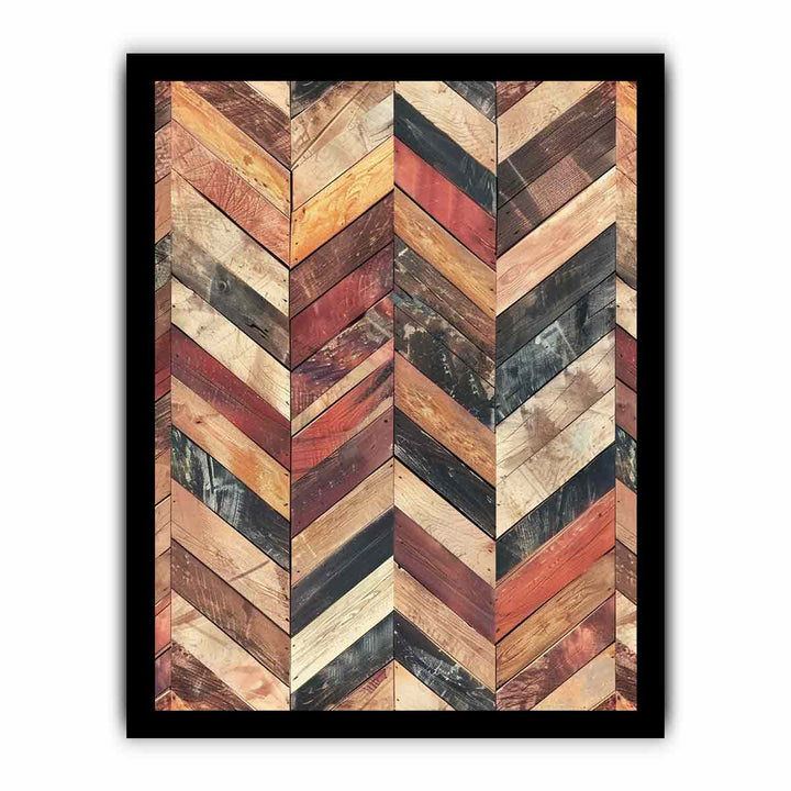 Colorful  Herringbone Lllustration  framed Print