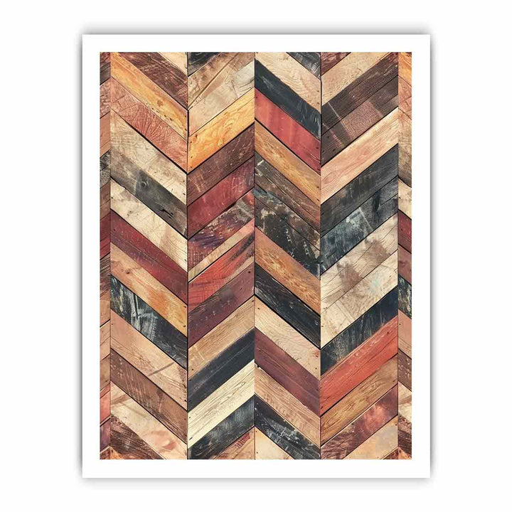 Colorful  Herringbone Lllustration  framed Print