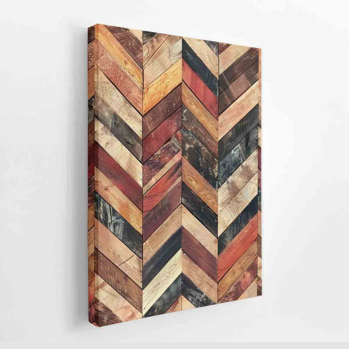 Colorful  Herringbone Lllustration  canvas Print