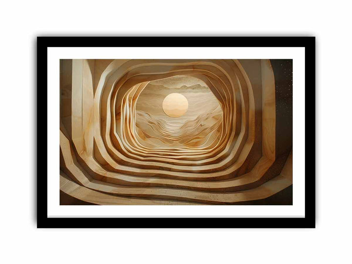 3D Spatial Art framed Print