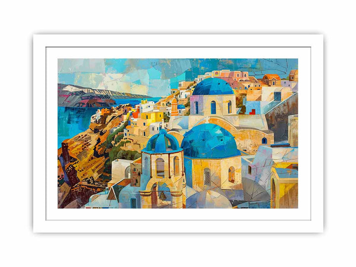 Santorini framed Print