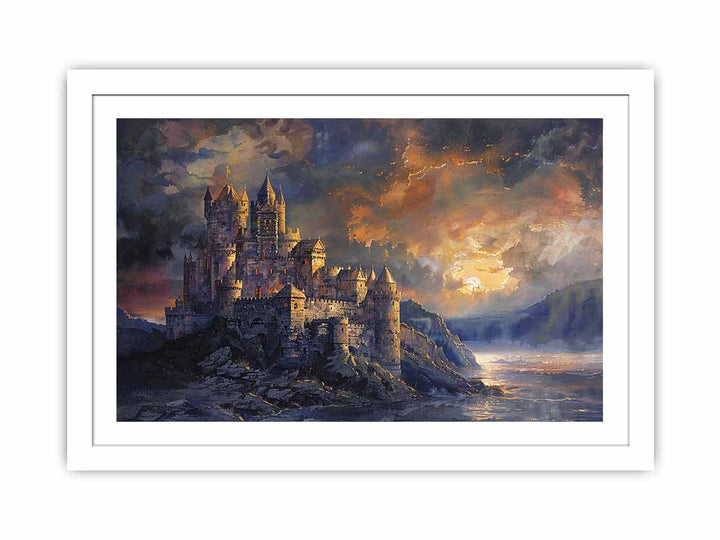 River Castles framed Print