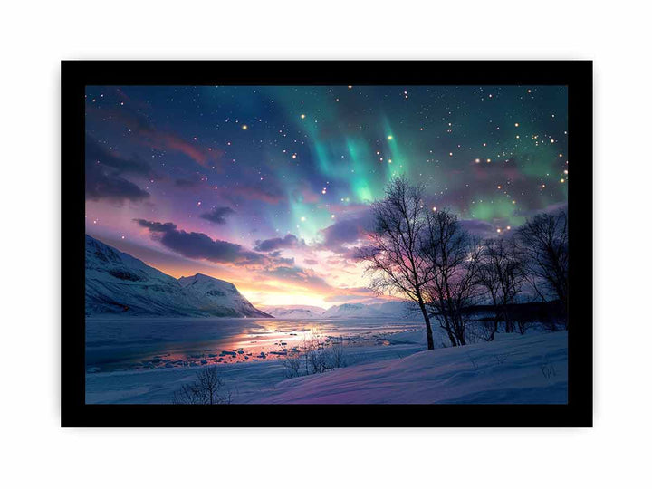 Northern Lights framed Print