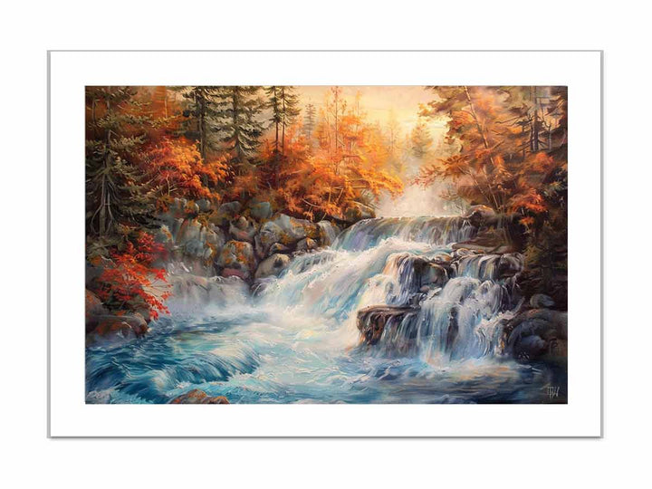 Quiet Waterfall framed Print