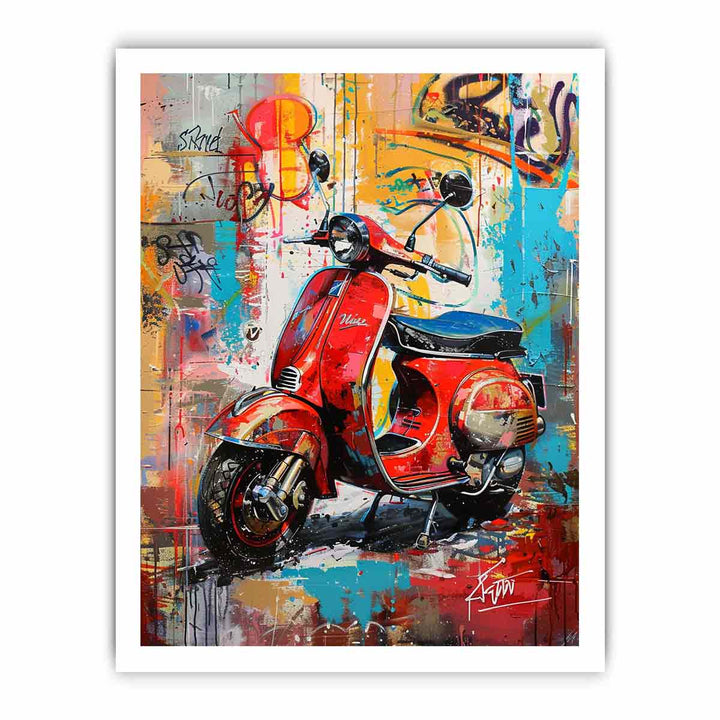 Scooter framed Print