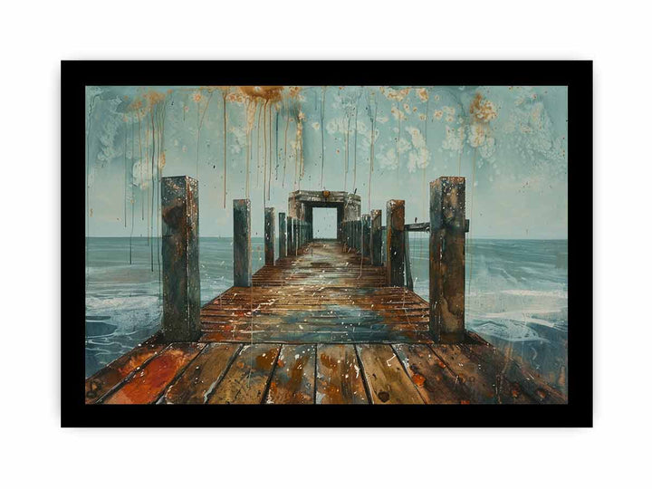 Pier framed Print