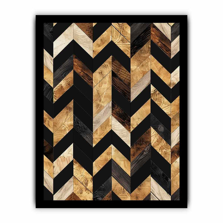 Herringbone Zigzag framed Print