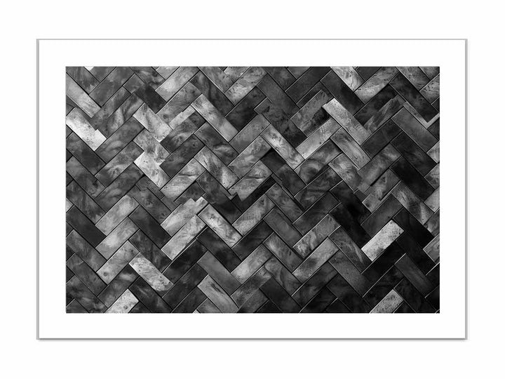 Black & White Pattern framed Print