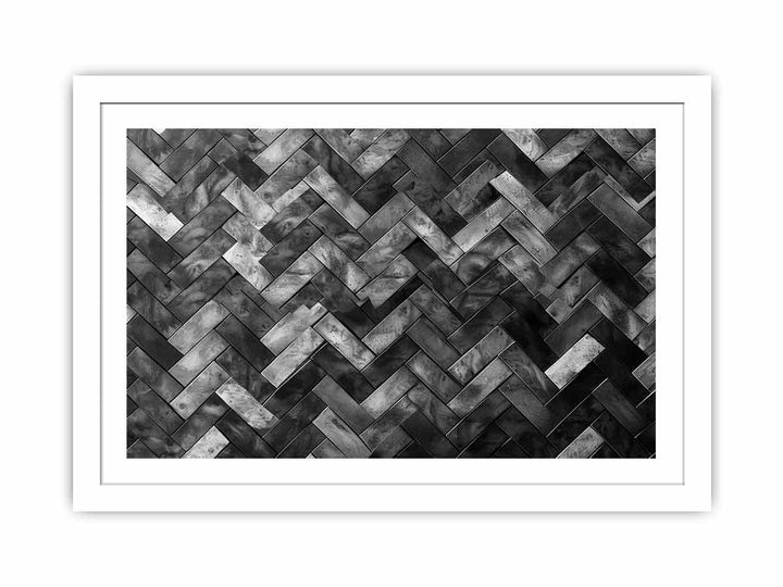 Black & White Pattern framed Print