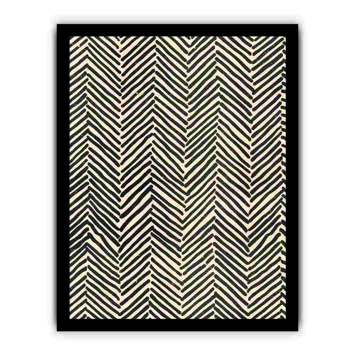 Zigzag Lines Pattern Painting framed Print