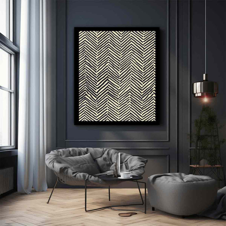 Zigzag Lines Pattern Painting Art Print